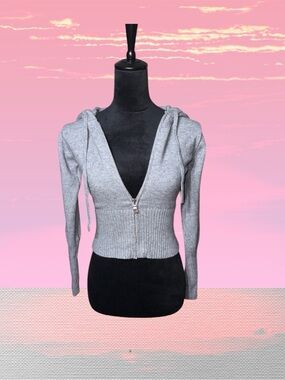 Sincerely Jules Light Gray Knit Hoodie